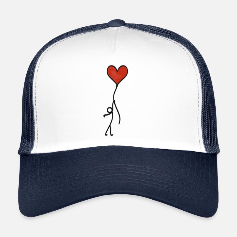 Liebe - Trucker Cap - Weiß/Navy