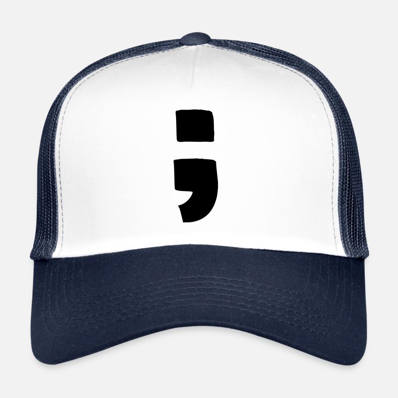 Semicolon - Trucker Cap - white/navy