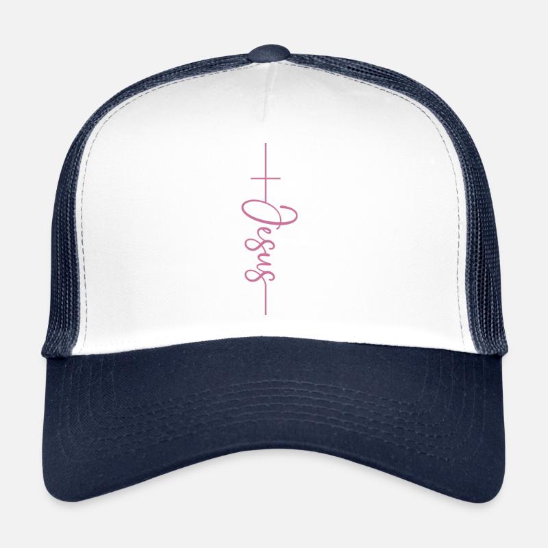Jesus - Trucker Cap - Weiß/Navy