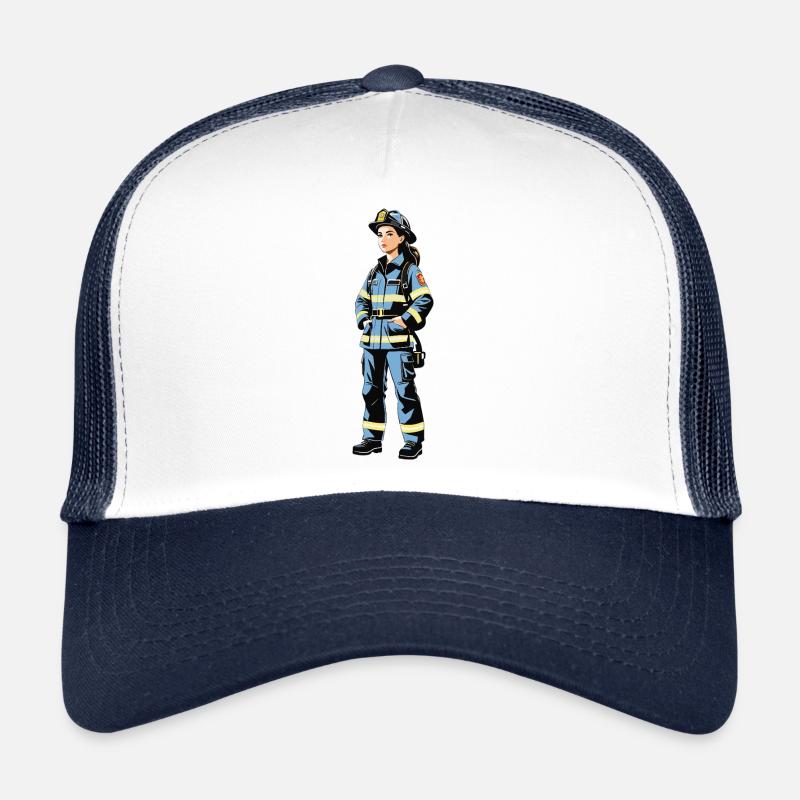 Firefighter - Profession Design Sticker Trucker Cap