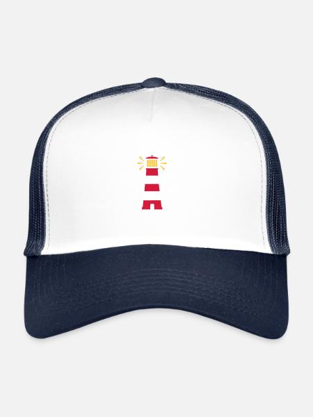 lighthouse - Trucker Cap - white/navy - Front