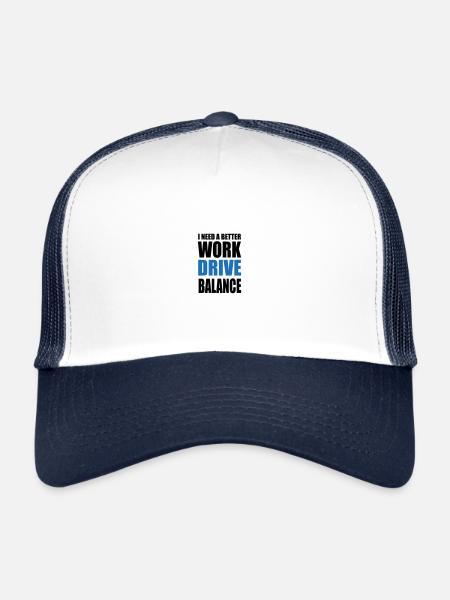 Work Drive Balance - Trucker Cap - white/navy - Front