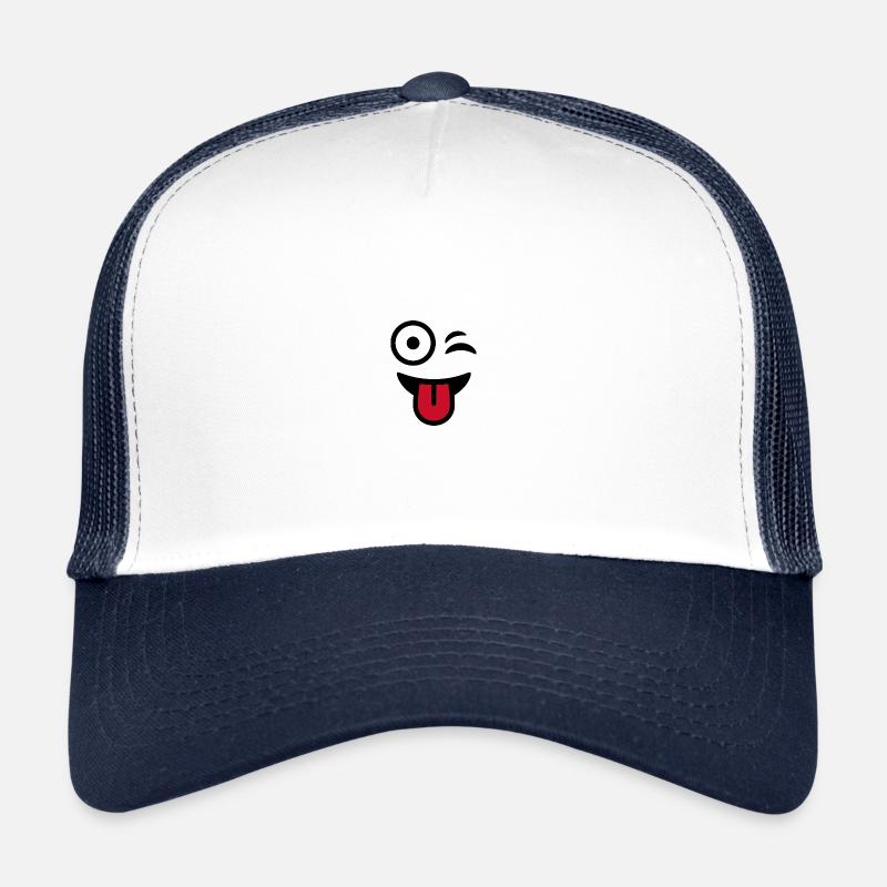 Clin d'oeil clin d'oeil - Casquette trucker  - blanc/marine