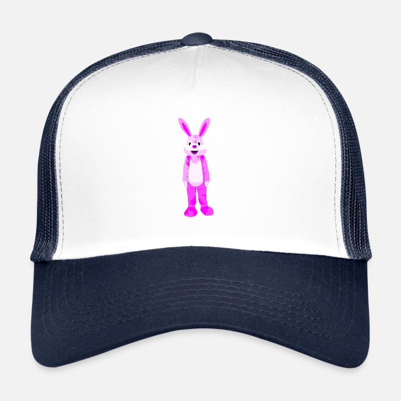 Lapin à fourrure rose Casquette trucker 