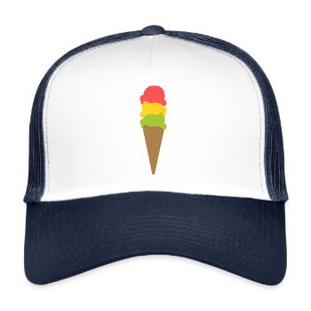 Traffic light ice - Trucker Cap - white/navy - Front