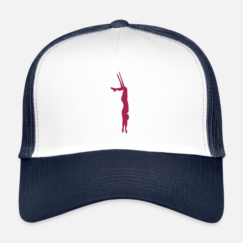 trapeze ballant cirque 1 - Casquette trucker  - blanc/marine