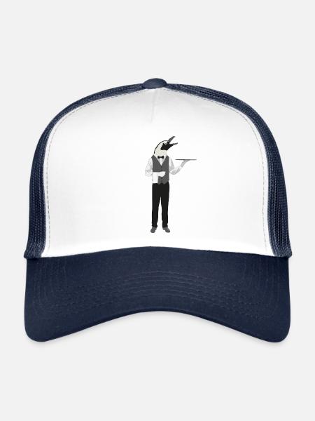 Pingouin Butler - Casquette trucker  - blanc/marine - Devant