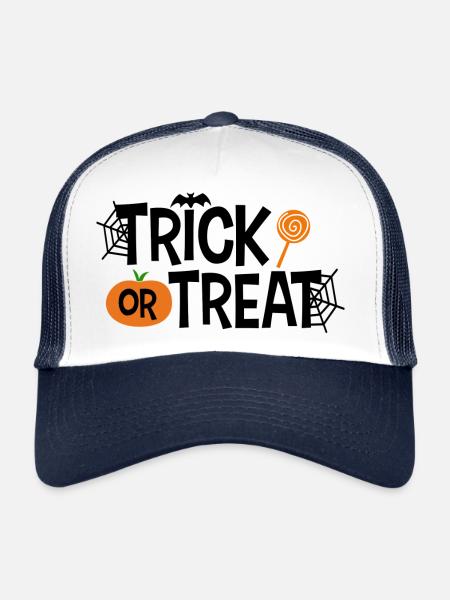 Trick Or Treat Gift Halloween Monster Sweet - Trucker Cap - white/navy - Front