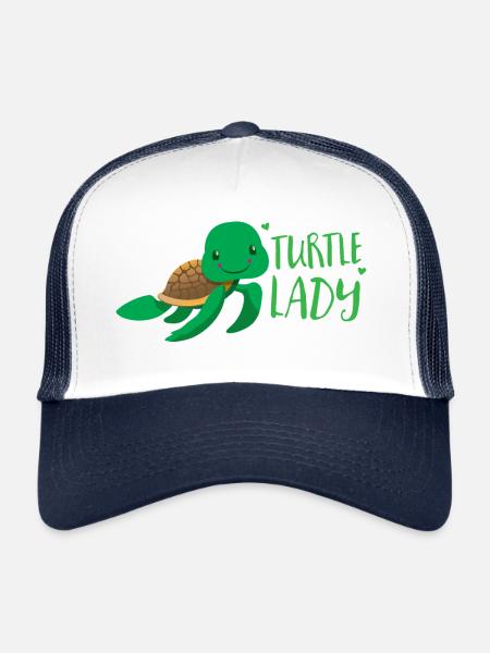 Turtle lady - Trucker Cap - white/navy - Front