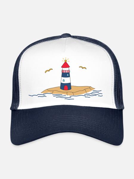 Phare - Casquette trucker  - blanc/marine - Devant