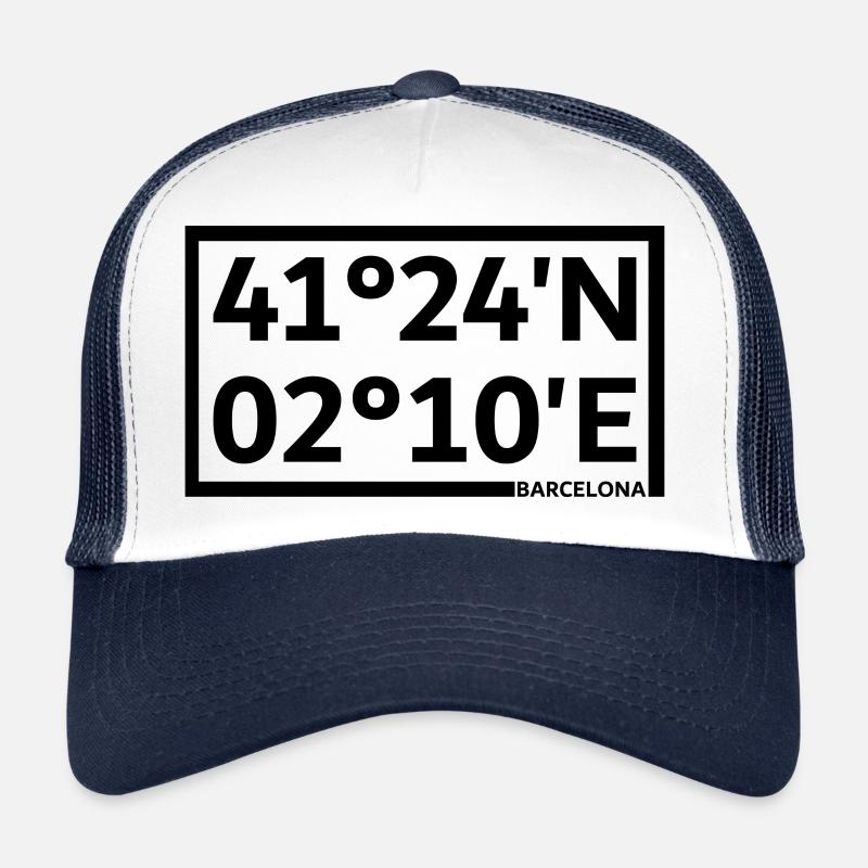 Coordonnées de Barcelone Casquette trucker 