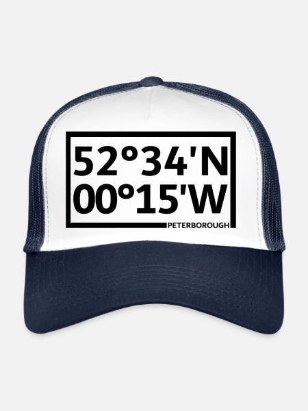 Peterborough Coordinates - Trucker Cap - white/navy - Front