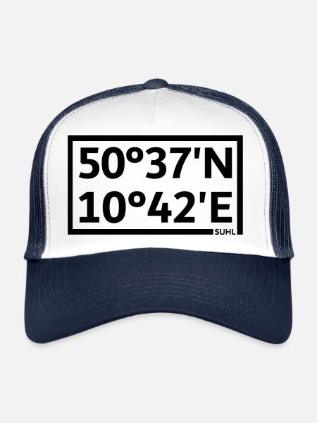 Suhl coordinates - Trucker Cap - white/navy - Front
