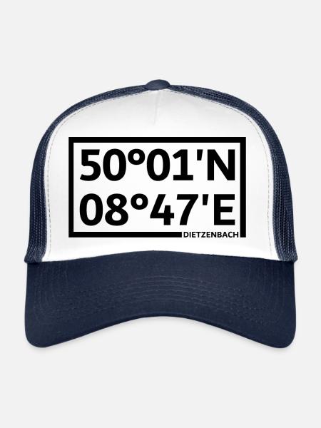 Dietzenbach coordinates - Trucker Cap - white/navy - Front