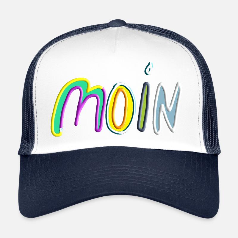 moin 8 - Trucker Cap - Weiß/Navy