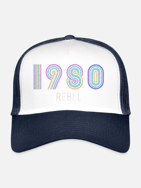 Sans titre 12 - Casquette trucker  - blanc/marine - Devant