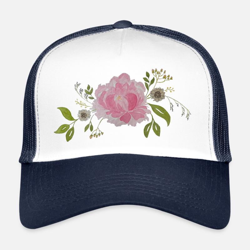 Horizontales Blumenarrangement Trucker Cap