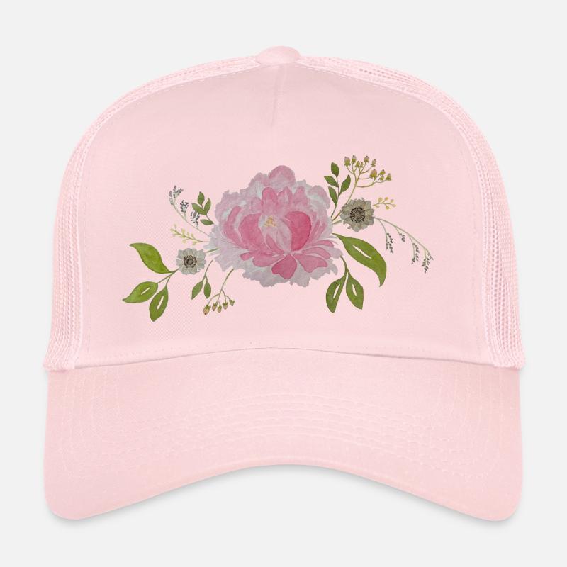 Horizontal Flower Arrangement Trucker Cap