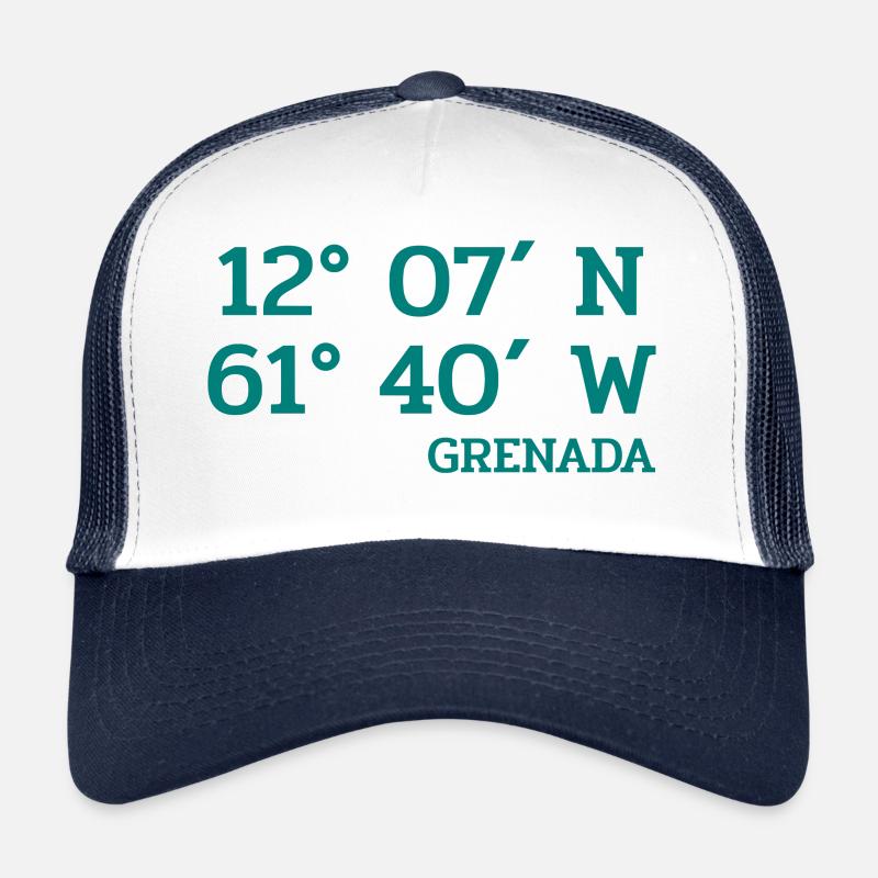 Coordonnées Grenade - Coordonnées - Caraïbes Casquette trucker 