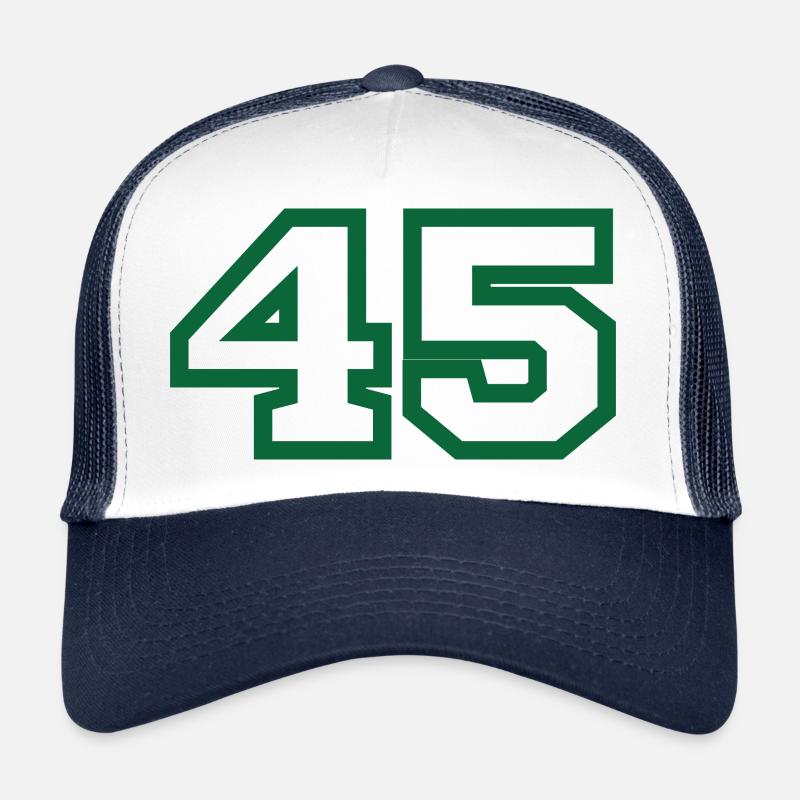 Numéro 45 sport vert Casquette trucker 