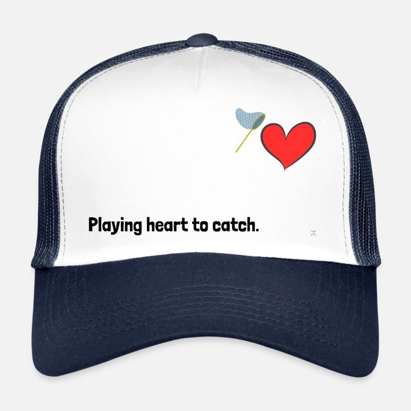 Jouer au cœur pour attraper. Casquette trucker 
