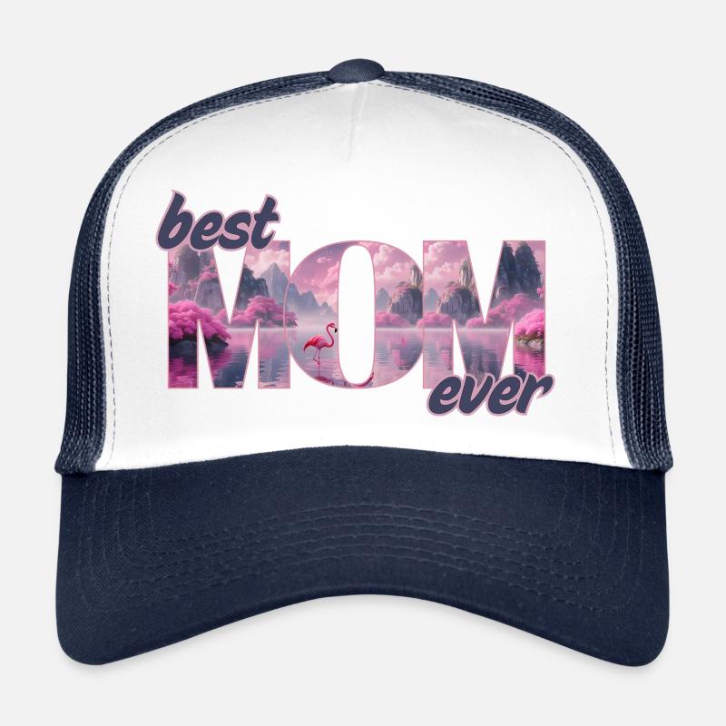 Flamingos in einer Traumwelt - best Mom ever Trucker Cap