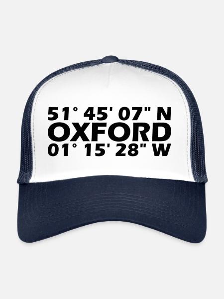 Oxford Coordinates - Trucker Cap - white/navy - Front