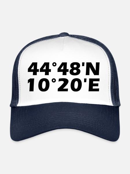 Coordonnées de Parme - Casquette trucker  - blanc/marine - Devant