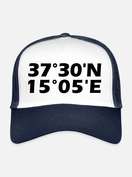 Coordonnées de Catane - Casquette trucker  - blanc/marine - Devant