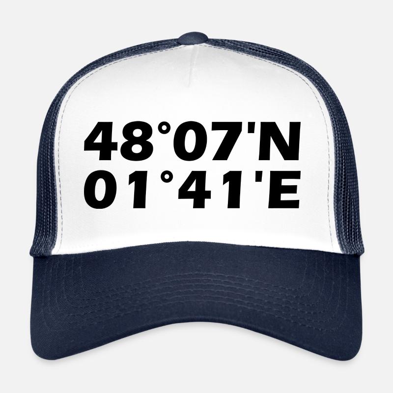 Rennes coordinates Trucker Cap