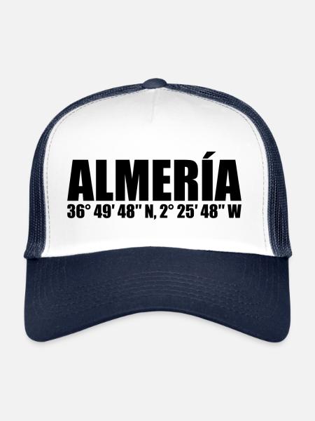 Coordonnées d’Almería - Casquette trucker  - blanc/marine - Devant