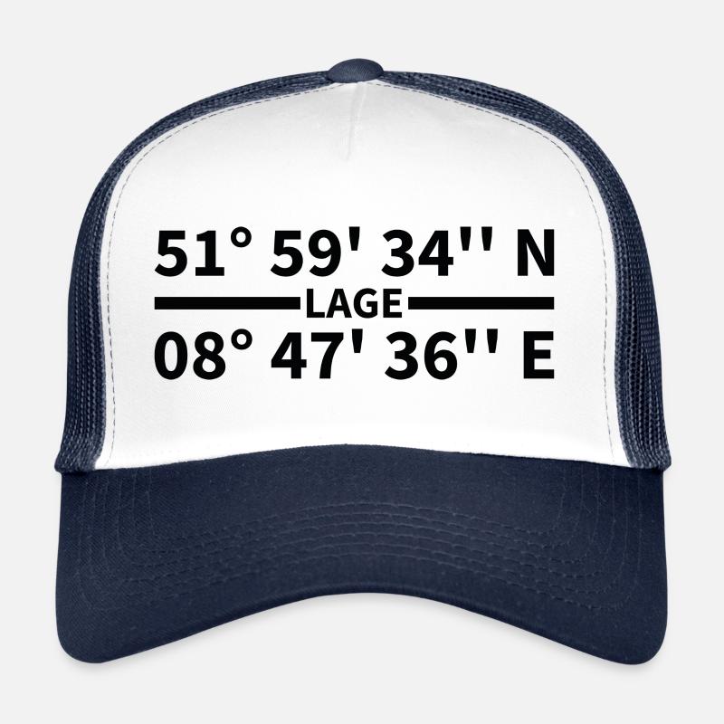 Coordonnées de localisation Casquette trucker 