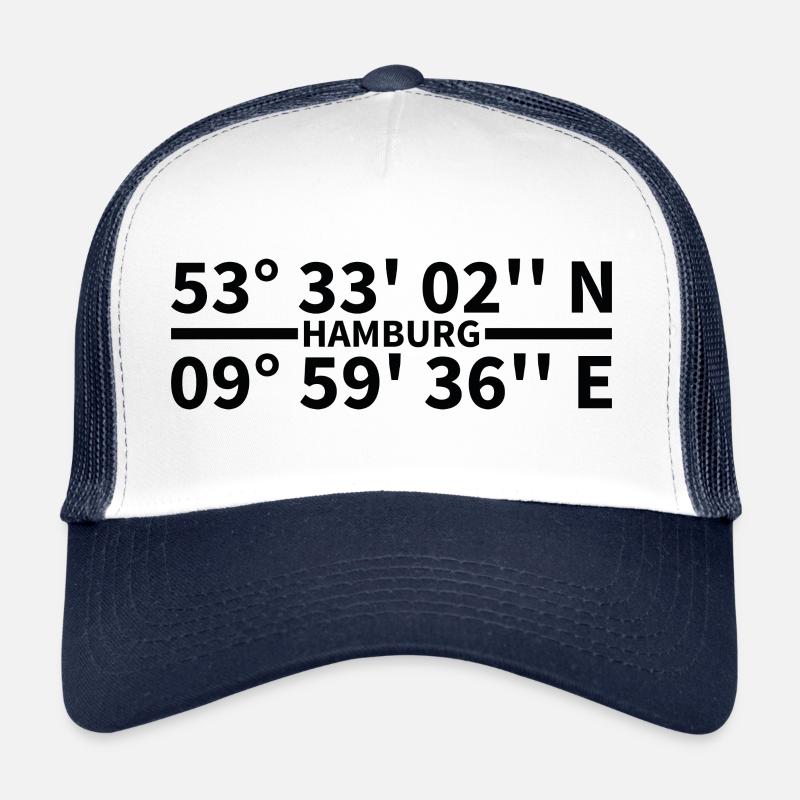 Coordonnées de Hambourg Casquette trucker 