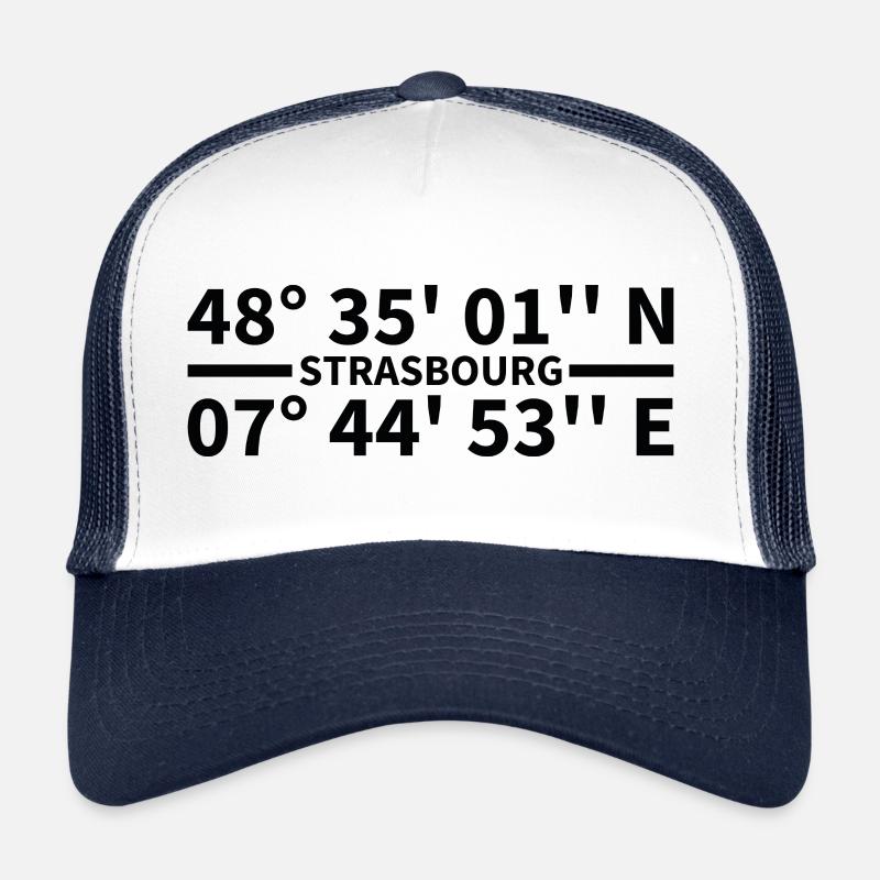 Strasbourg coordinates Trucker Cap