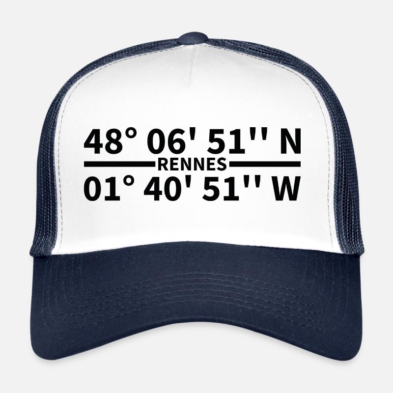 Rennes coordinates Trucker Cap