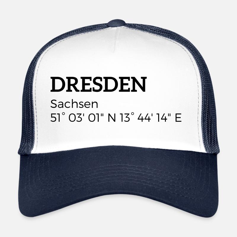 Dresden Saxony coordinates Trucker Cap
