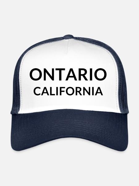 Ontario, California, USA - Trucker Cap - white/navy - Front