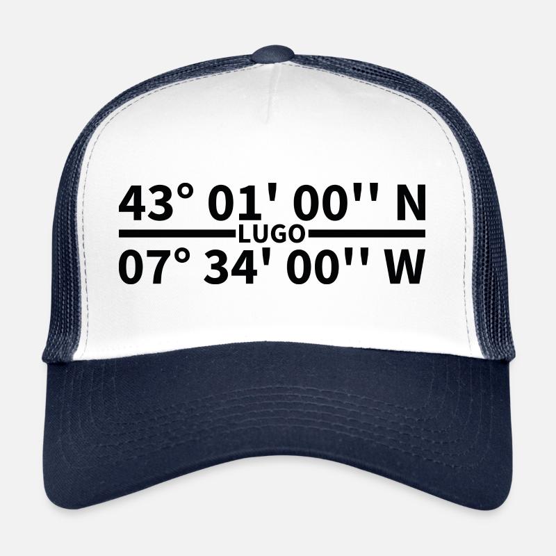 Coordonnées de Lugo - Casquette trucker  - blanc/marine
