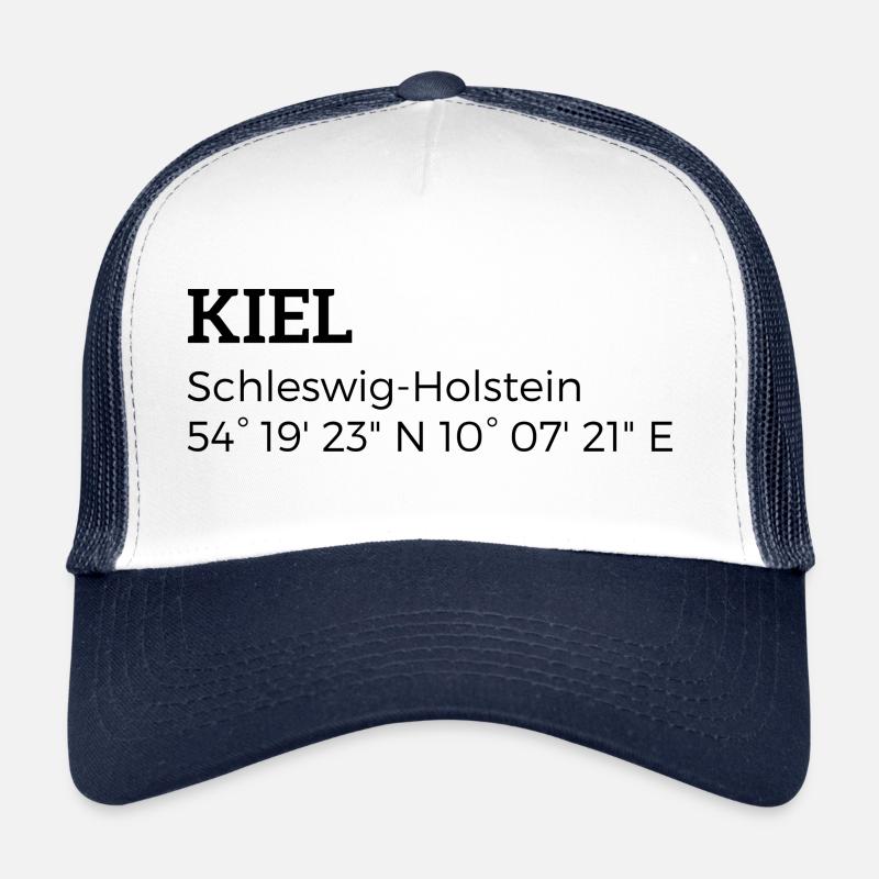 Kiel Schleswig-Holstein coordinates Trucker Cap