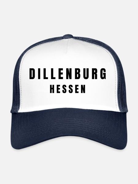 Dillenburg, Hesse - Casquette trucker  - blanc/marine - Devant