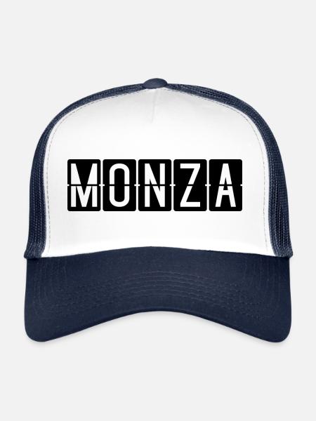 Monza Airport Sign - Trucker Cap - white/navy - Front