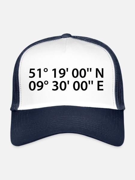 Kassel coordinates - Trucker Cap - white/navy - Front