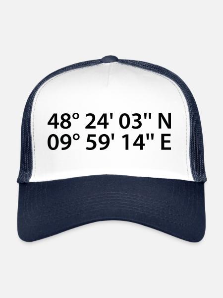Ulm coordinates - Trucker Cap - white/navy - Front