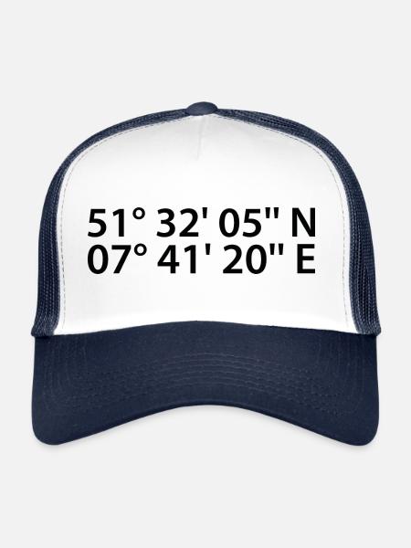 Unna coordinates - Trucker Cap - white/navy - Front