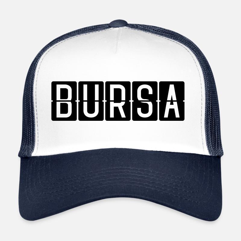 Bursa Flughafentafel - Trucker Cap - Weiß/Navy