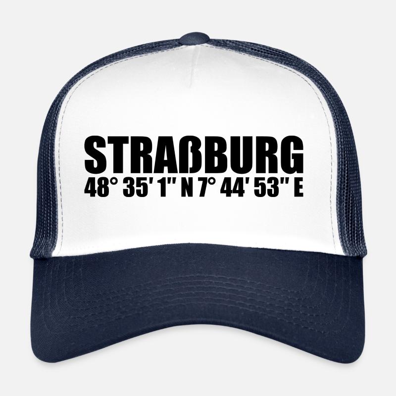 Strasbourg coordinates Trucker Cap