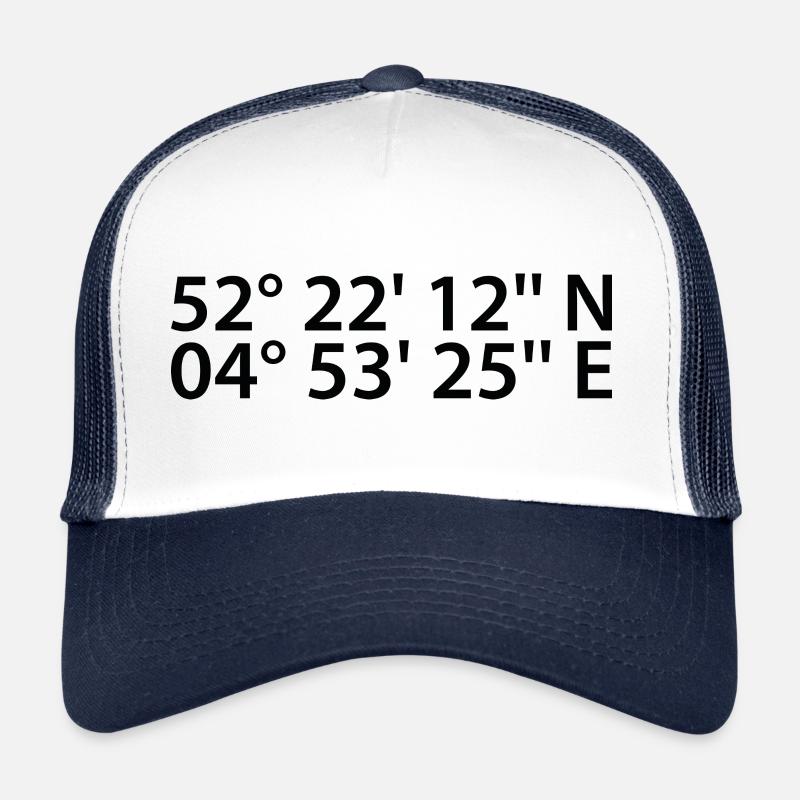 Amsterdam coordinates Trucker Cap