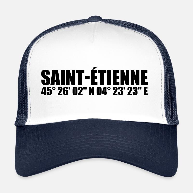 Coordonnées de Saint-Étienne Casquette trucker 