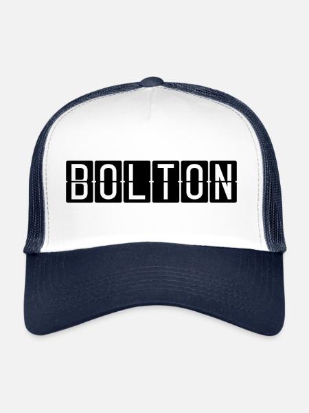 Bolton Airport Sign - Trucker Cap - white/navy - Front