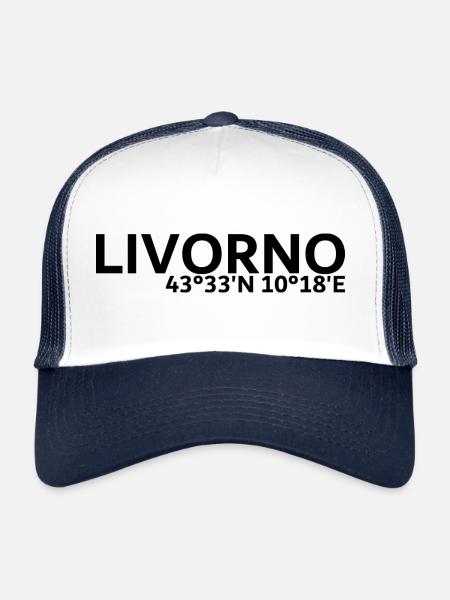 Coordonnées de Livourne - Casquette trucker  - blanc/marine - Devant